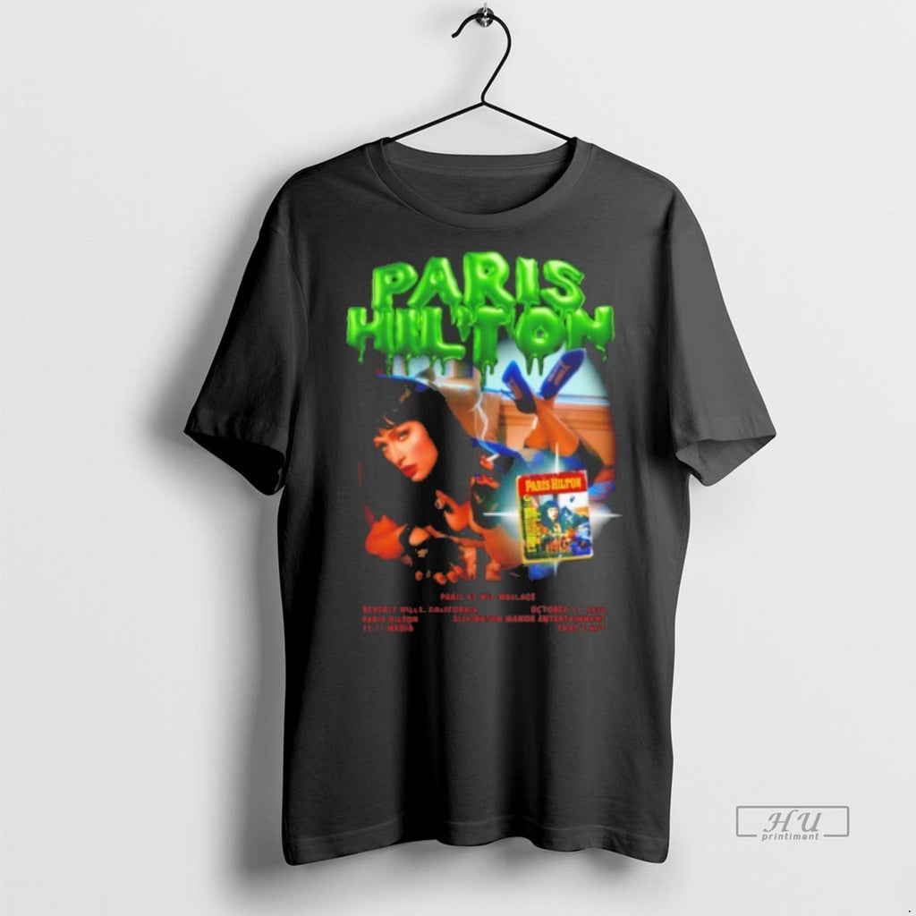 Officials Paris Hilton Mia Wallace Halloween Graphic Tee Shirt Sweater
