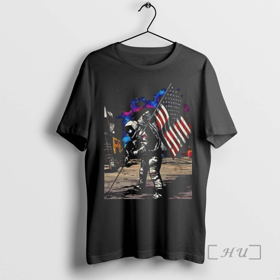 Officials Patriotic Astronaut Galaxy American Flag T Shirt Sweater
