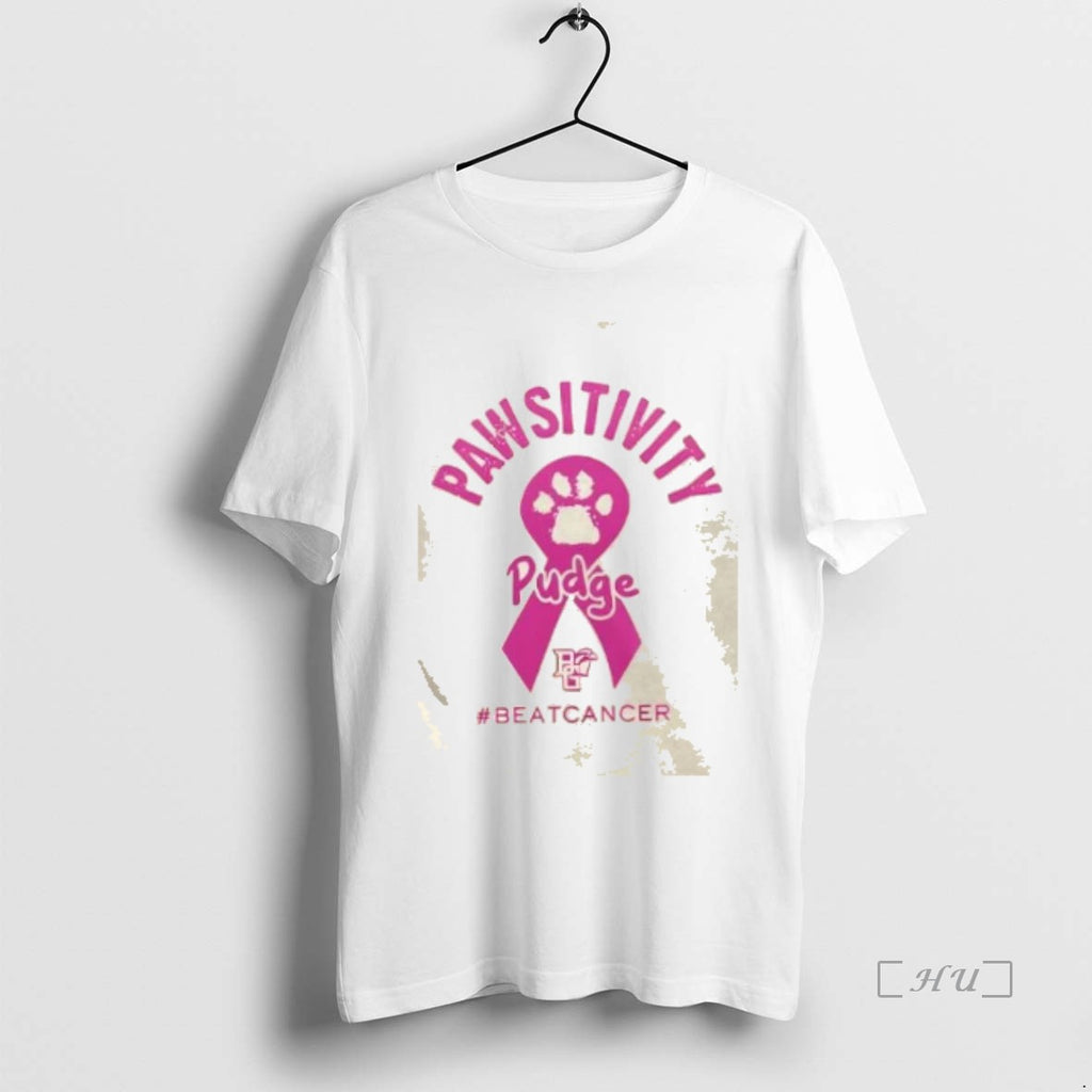 Officials Pawsitivity Bgsu Pudge The Cat Beat Cancer 2 Sided T Shirt Sweater