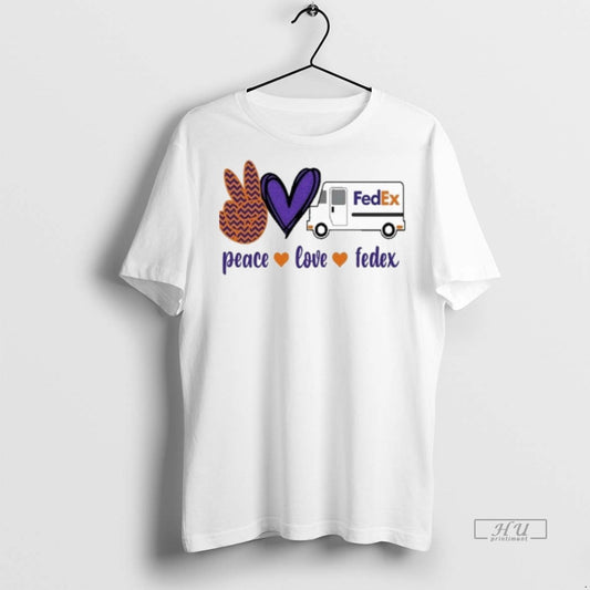 Officials Peace Love Fedex Hand Love Car Premium Tee Shirt Sweater