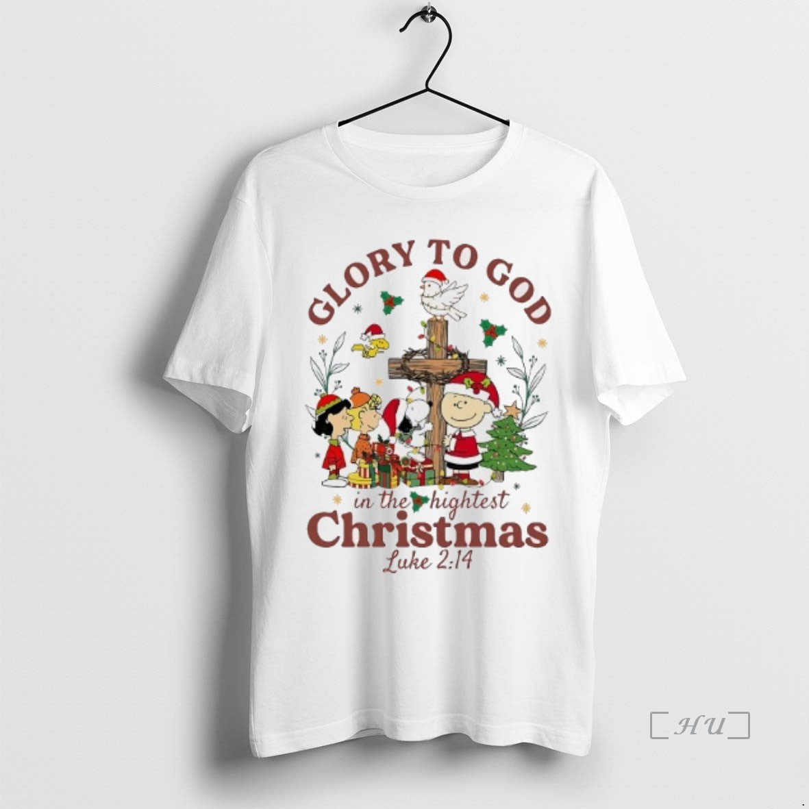 Officials Peanuts Glory To God In The Hightest Christmas Luke 2 14 T Shirt Sweater
