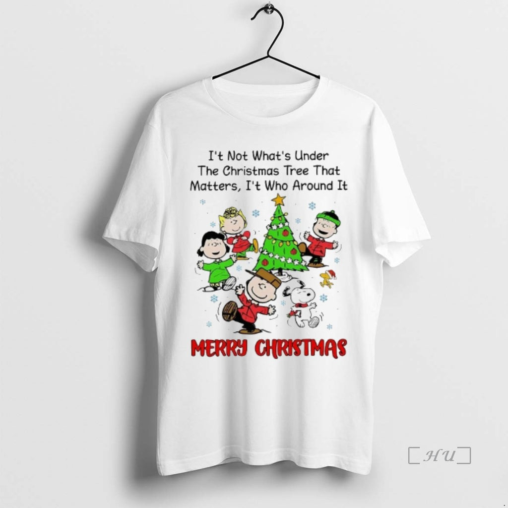Officials Peanuts Its Not Whats Under The Christmas Tree That Merry Christmas T Shirt Sweater