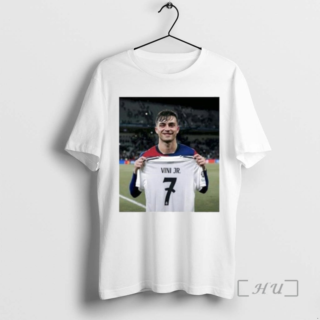 Officials Pedri Pulling Vini Jr 7 Ornaments Tee Shirt Sweater