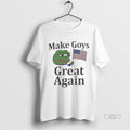 Officials Pepe The Frog Meme Make Goys Great Again Circle White Premium Tee Shirt Sweater