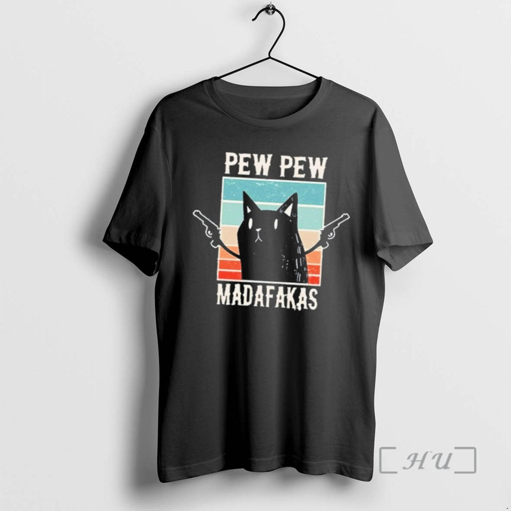 Officials Pew Pew Cat Vintage Madafakas T Shirt Sweater