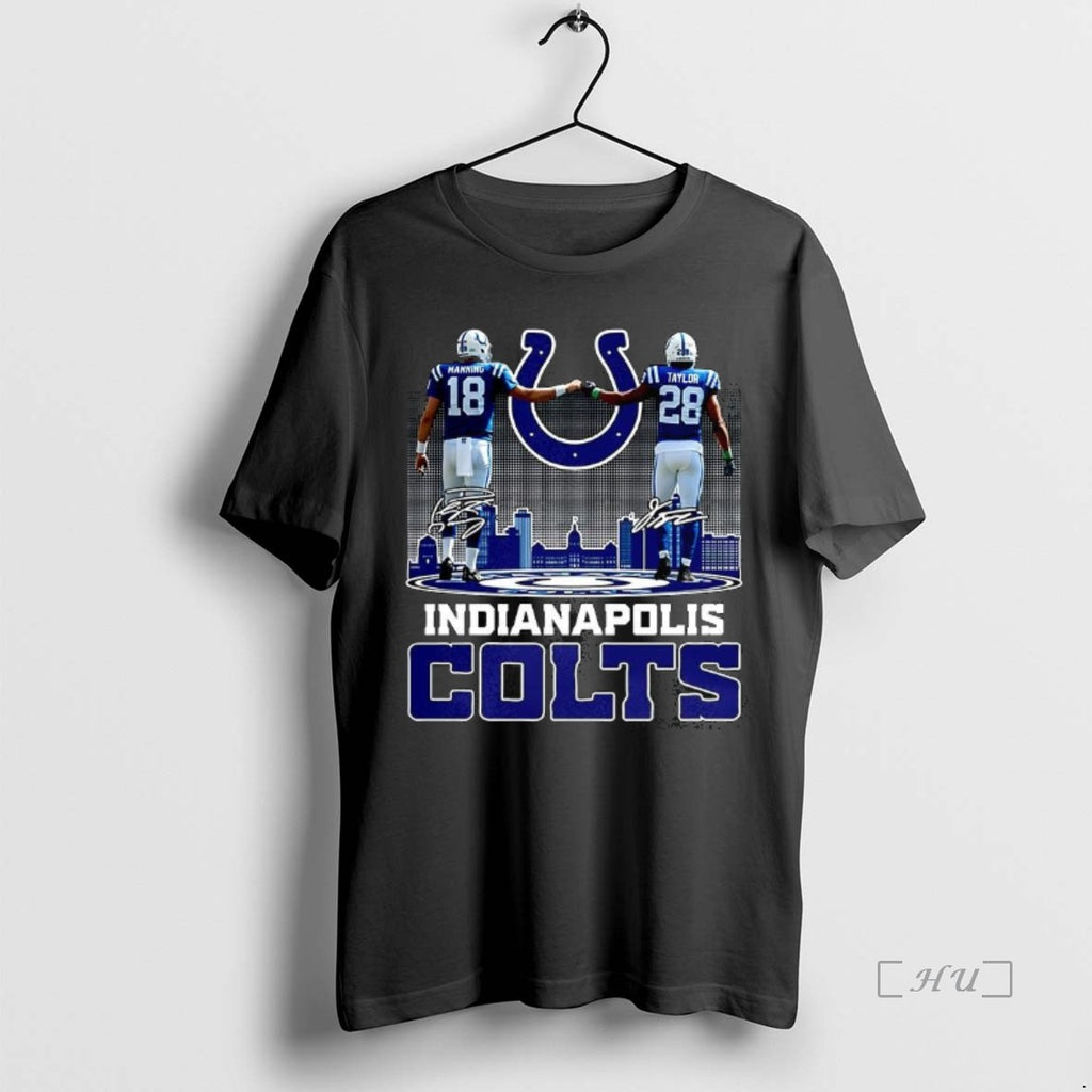Officials Peyton Manning Touch Hand Jonathan Taylor Indianapolis Colts Signature Premium T Shirt Sweater