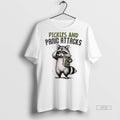 Officials Pickles And Panic Attacks Mental Health Retro Raccoon Tee Shirt Sweater