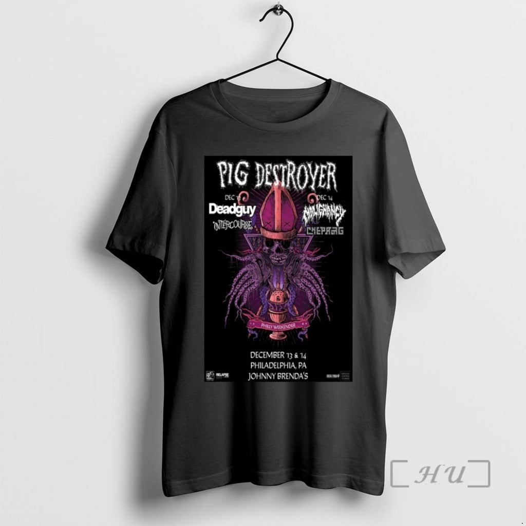 Officials Pig Destroyer Philadelphia Pa December 13 14 2025 Concert T Shirt Sweater