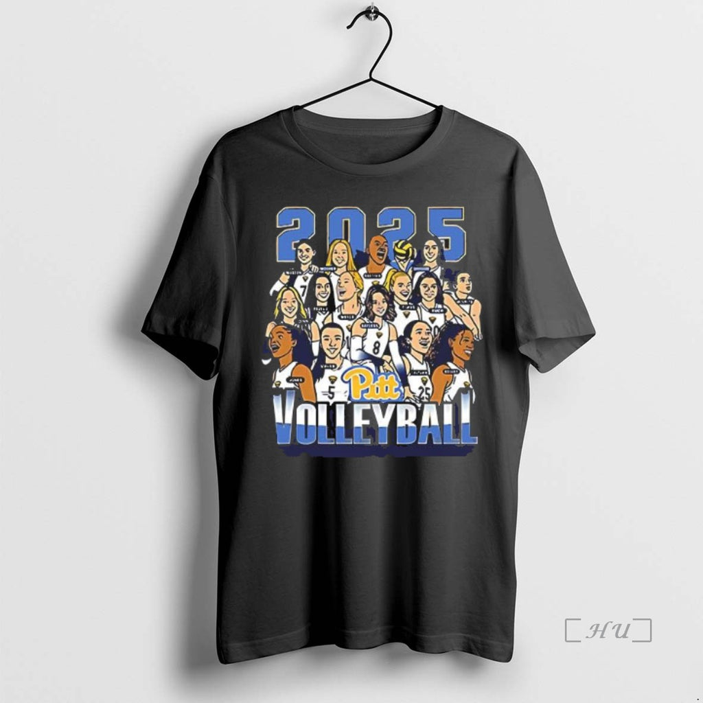 Officials Pitt Panthers Volleyball Rally Roster Caricature 2025 Team Players T Shirt Sweater