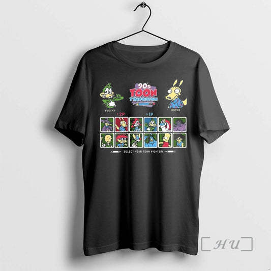 Officials Plucky Vs Rocko 90s Toon Throwdown Select Your Toon Fighter Premium T Shirts Sweater