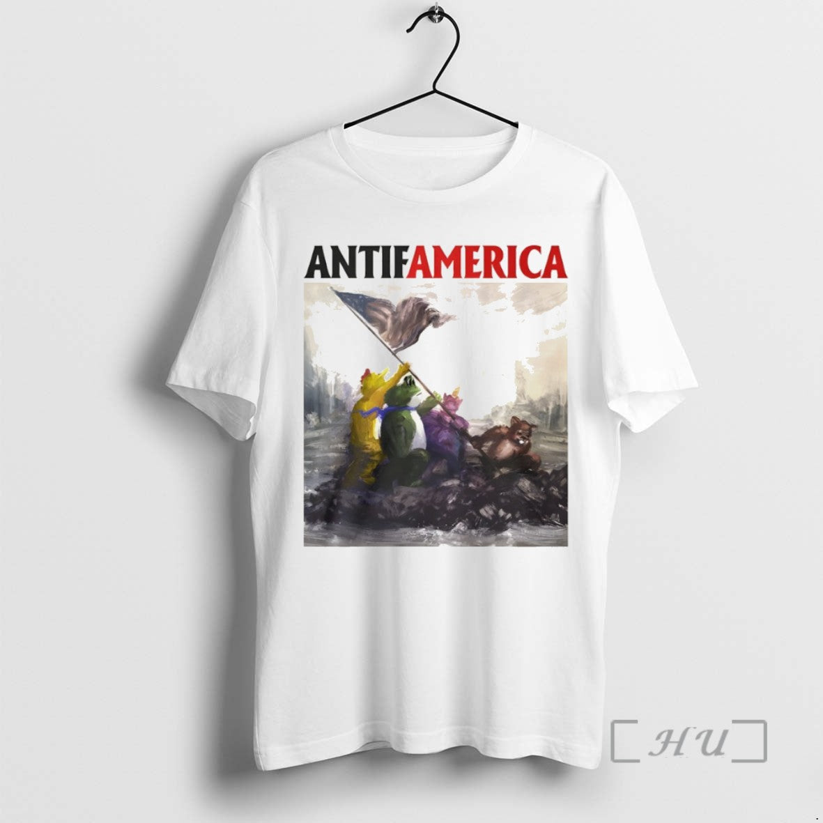 Officials Portland Frog Antifamerica Animal Flag