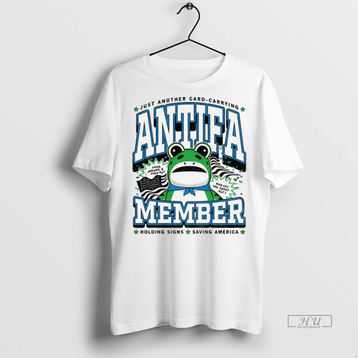 Officials Portland Frogs Just Another Card Carrying Antifa Member Holding Signs Saving America