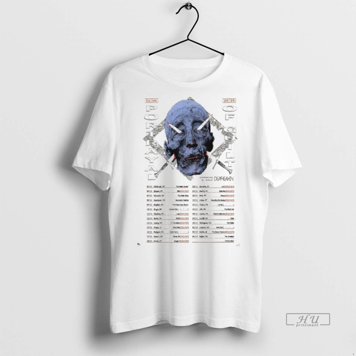 Officials Portrayal Of Guilt Europe Uk 2025 Tour Head Premium Tee Shirt Sweater