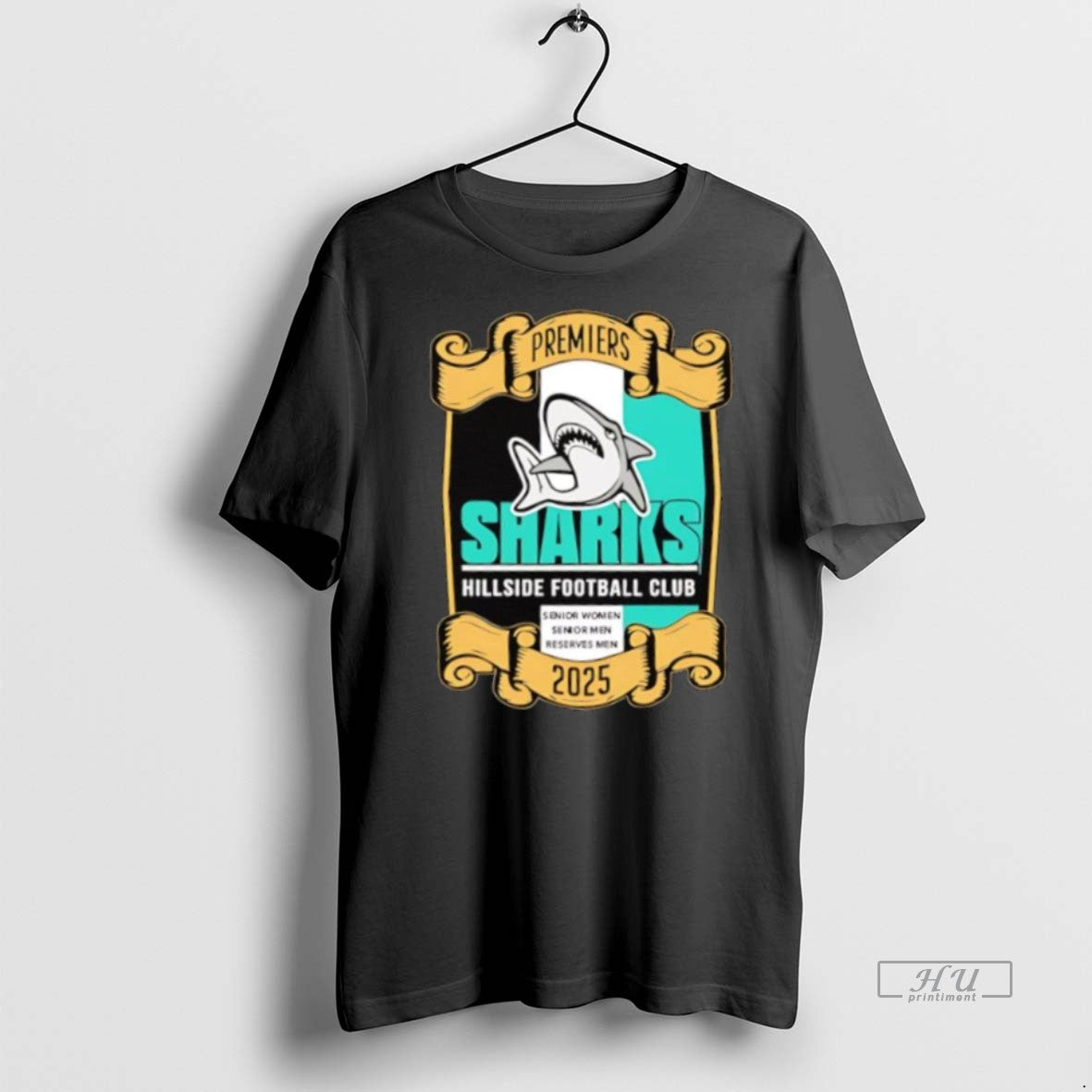 Officials Premiers Sharks Hillside Football Club Senior Women Senior Men Reserves Men 2025 Logo Tee