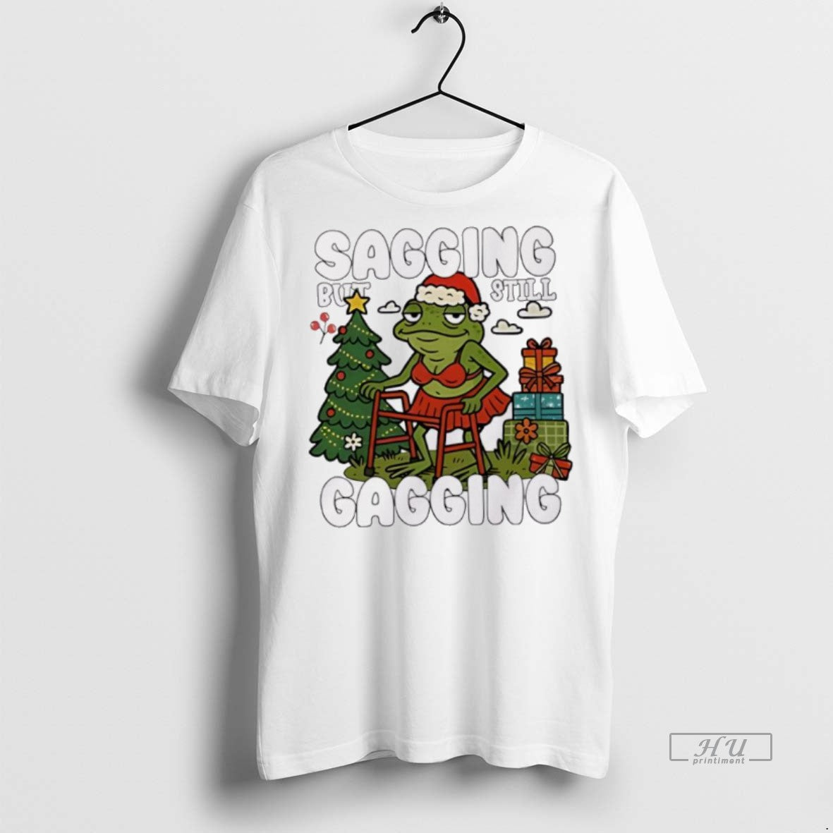 Officials Premium Frog Sagging But Still Gagging Christmas Tee Shirt Sweater