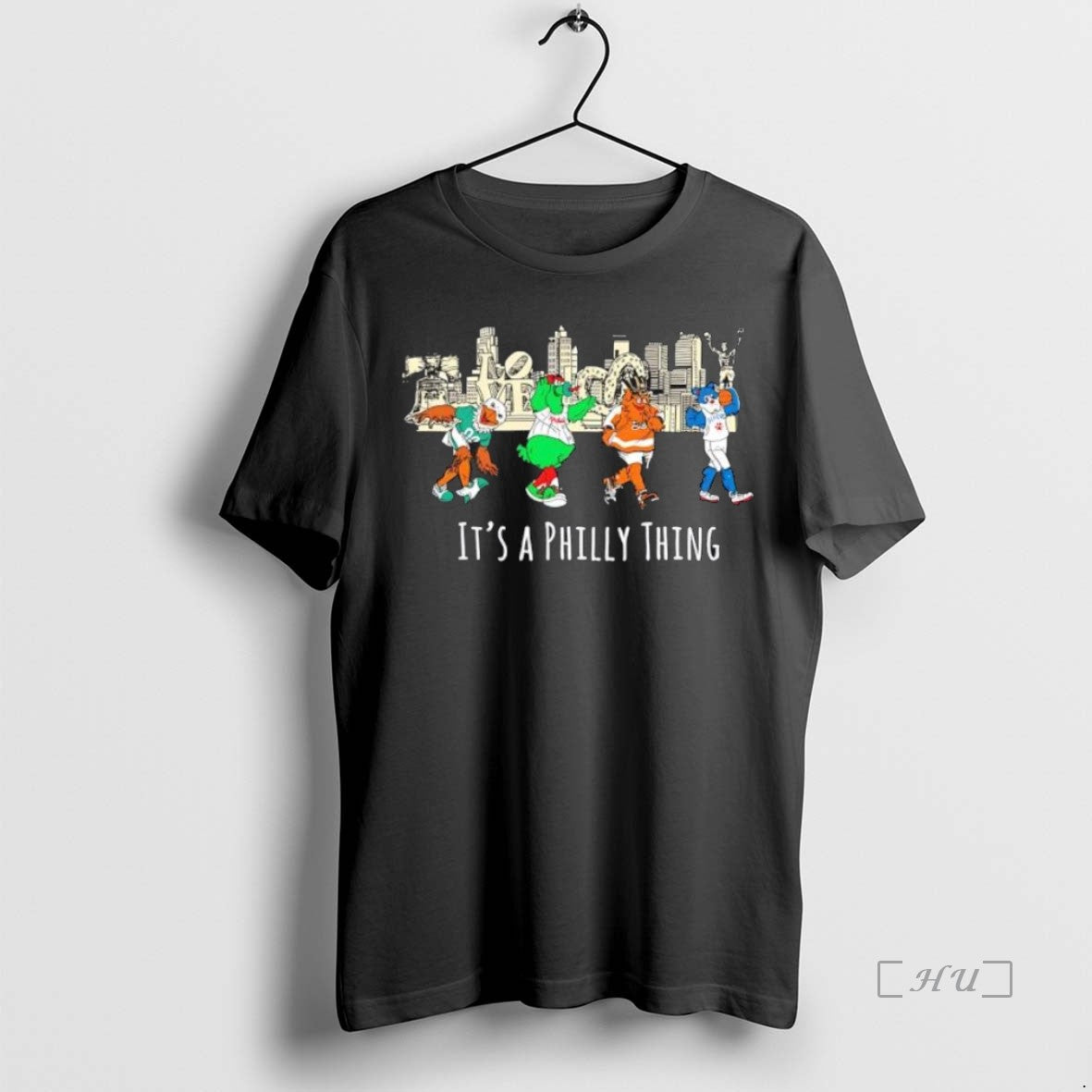 Officials Premium Its A Philly Thing Philadelphia Sports Mascots Skyline Black Premium T Shirts Sweater
