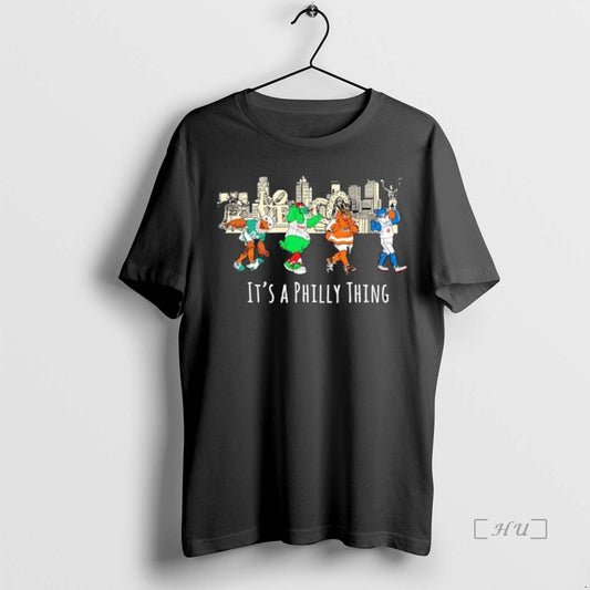 Officials Premium Its A Philly Thing Philadelphia Sports Mascots Skyline Black Premium T Shirts Sweater