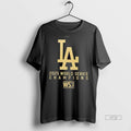 Officials Premium Los Angeles Dodgers 2024 2025 9 Time World Series Champions Black Premium Tee