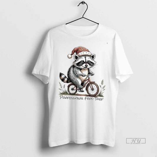 Officials Professional Food Thief Raccon Santa Hat Biking Premium Tee Shirt Sweater