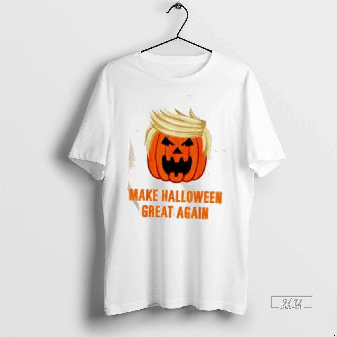 Officials Pumpkin Trump Hair Make Halloween Great Again Graphic Tee Shirt Sweater