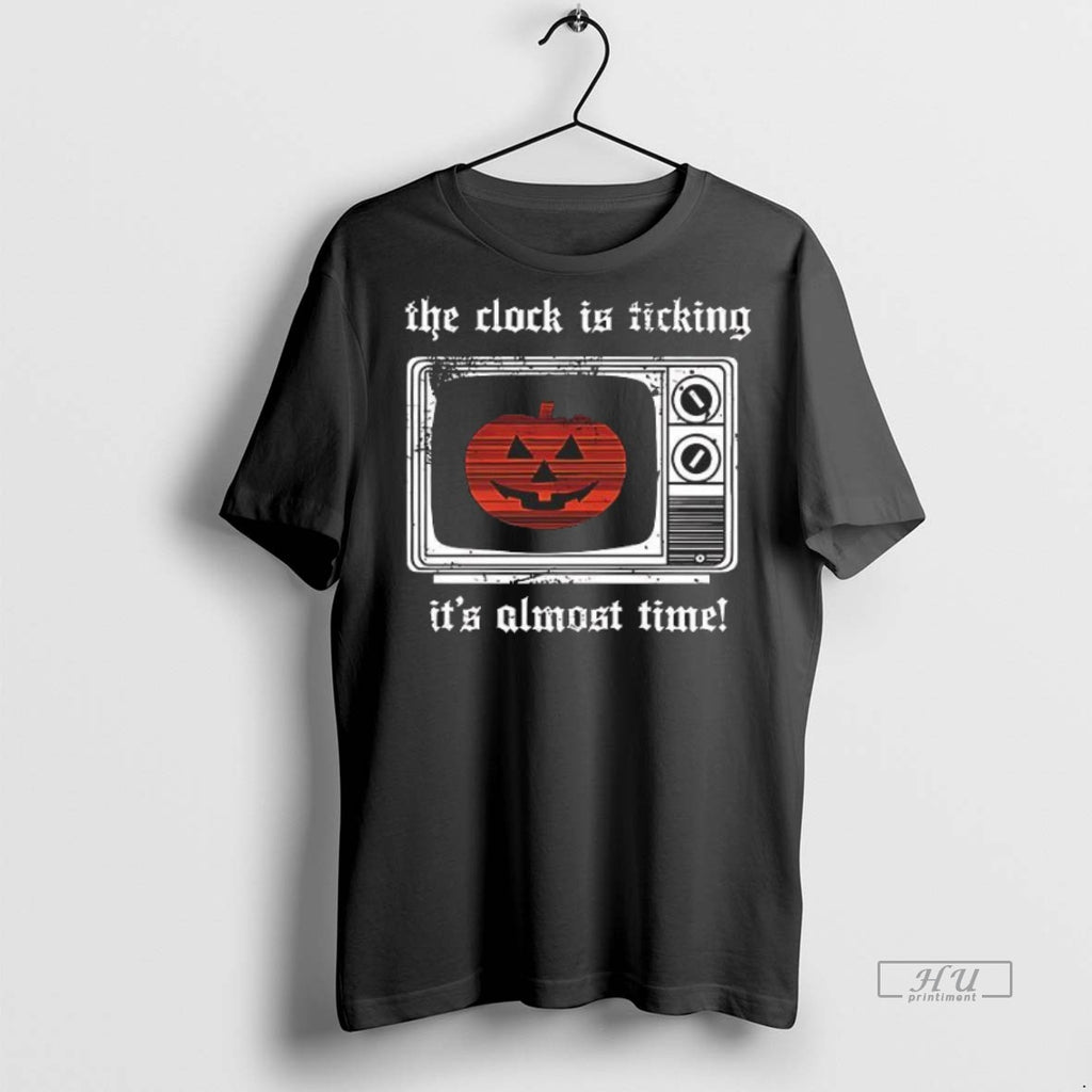 Officials Pumpkin On Tv The Clock Is Ticking Its Almost Time Tee Shirt Sweater