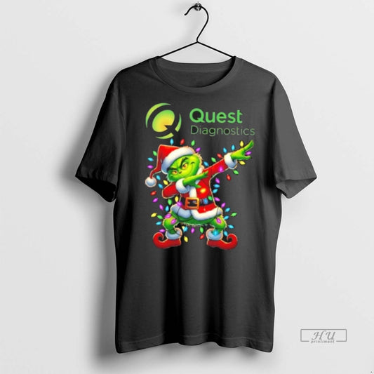 Officials Quest Diagnostics Grinch Dabbing Merry Christmas Premium Tee Shirt Sweater
