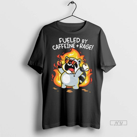 Officials Raccoon Fueled By Caffeine Rage Graphic Premium Tee Shirt Sweater
