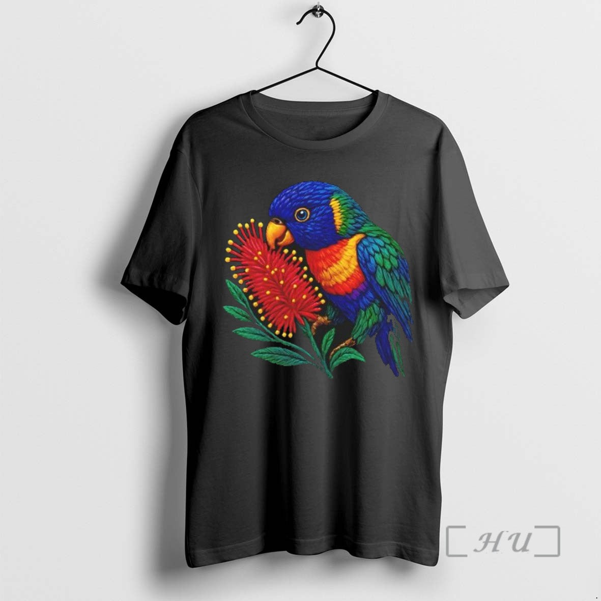 Officials Rainbow Lorikeet Bottlebrush Cute Vintage