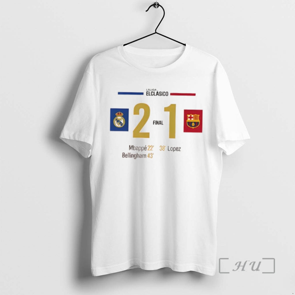 Officials Real Madrid 21 Barcelona El Clasico 2025 Victory Tee Shirt Sweater