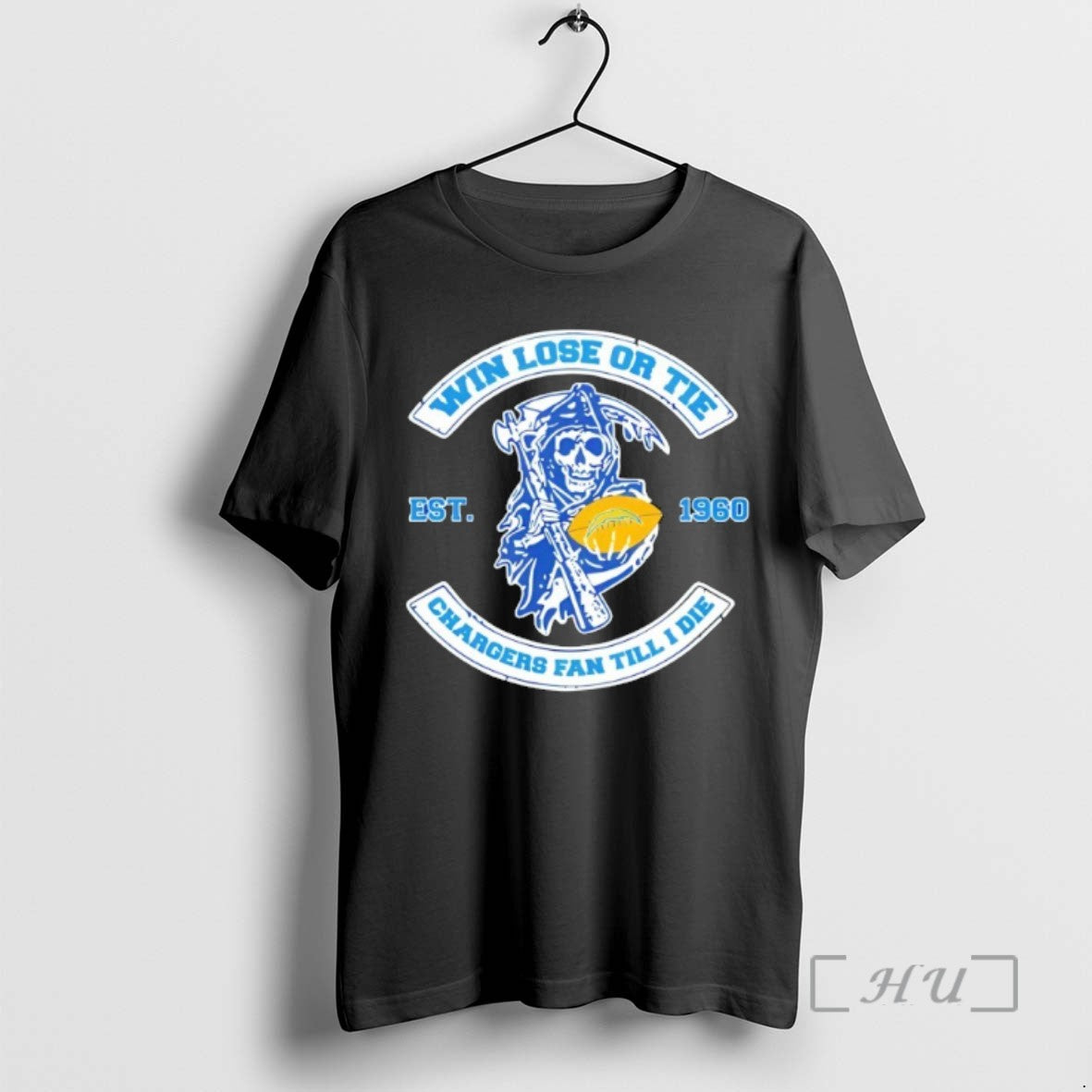Officials Reaper Win Lose Or Tie Angeles Chargers Fan Till I Die Tee Shirt Sweater