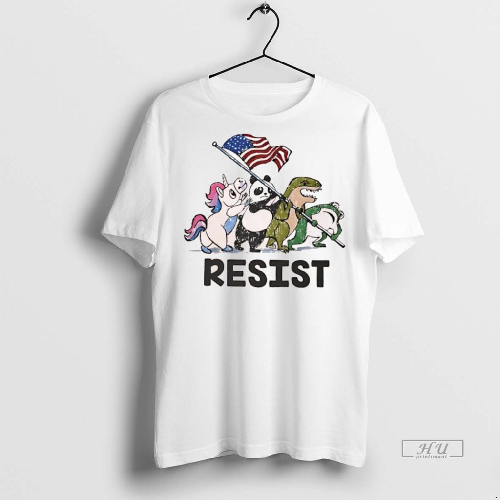 Officials Resist American Flag Unicorn Panda Alligator Frog Tee Shirt Sweater
