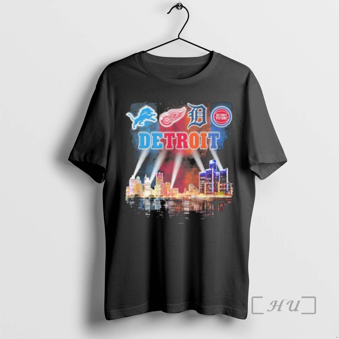 Officials Retro City Of Detroit Sports Teams Logo T Shirt Sweater