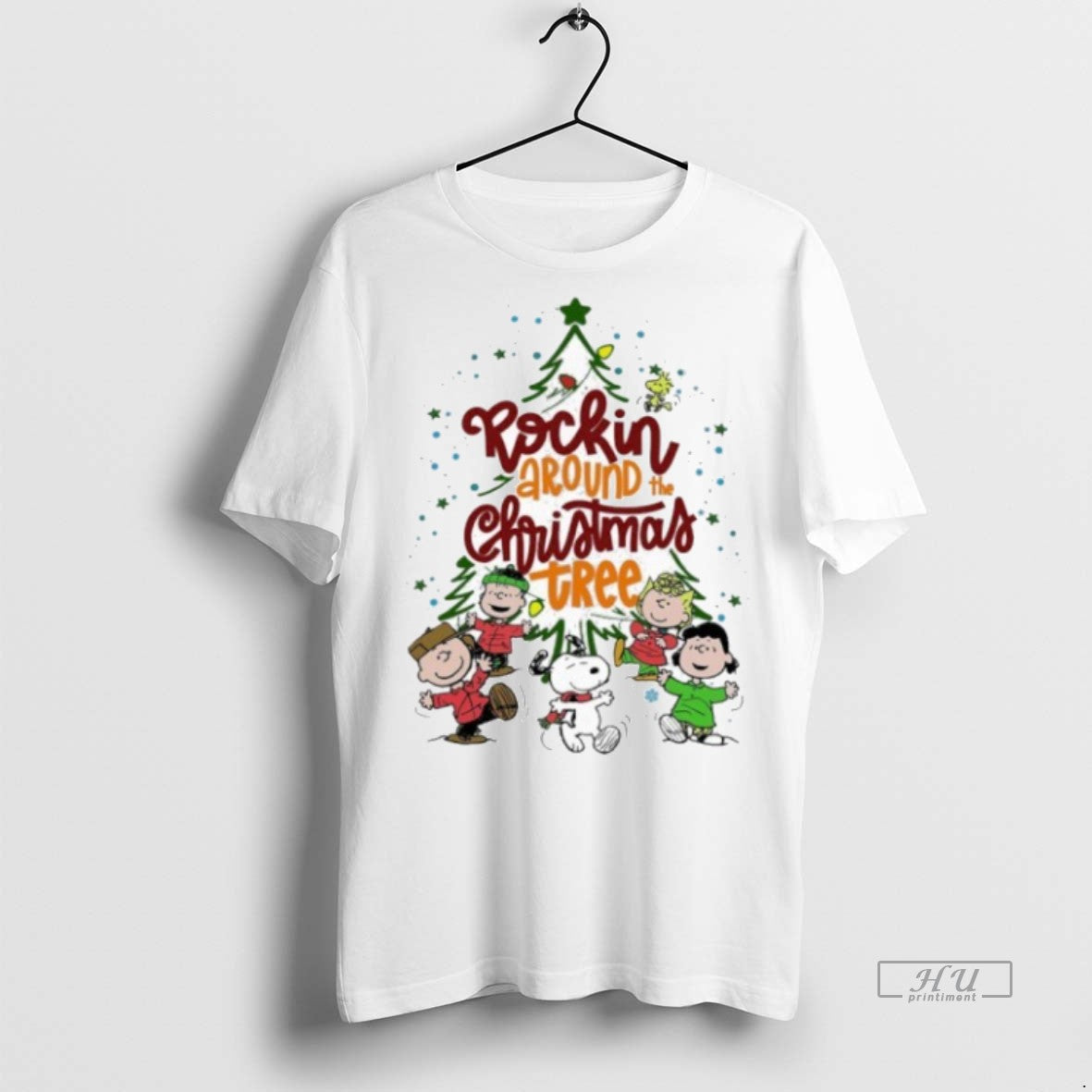 Officials Rockin Around The Christmas Tree Peanuts Tee Shirt Sweater