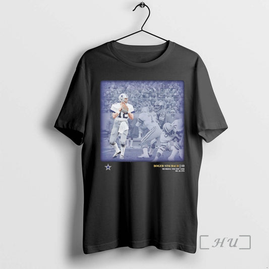 Officials Roger Staubach 12 Dallas Cowboys Moments Premium T Shirt Sweater