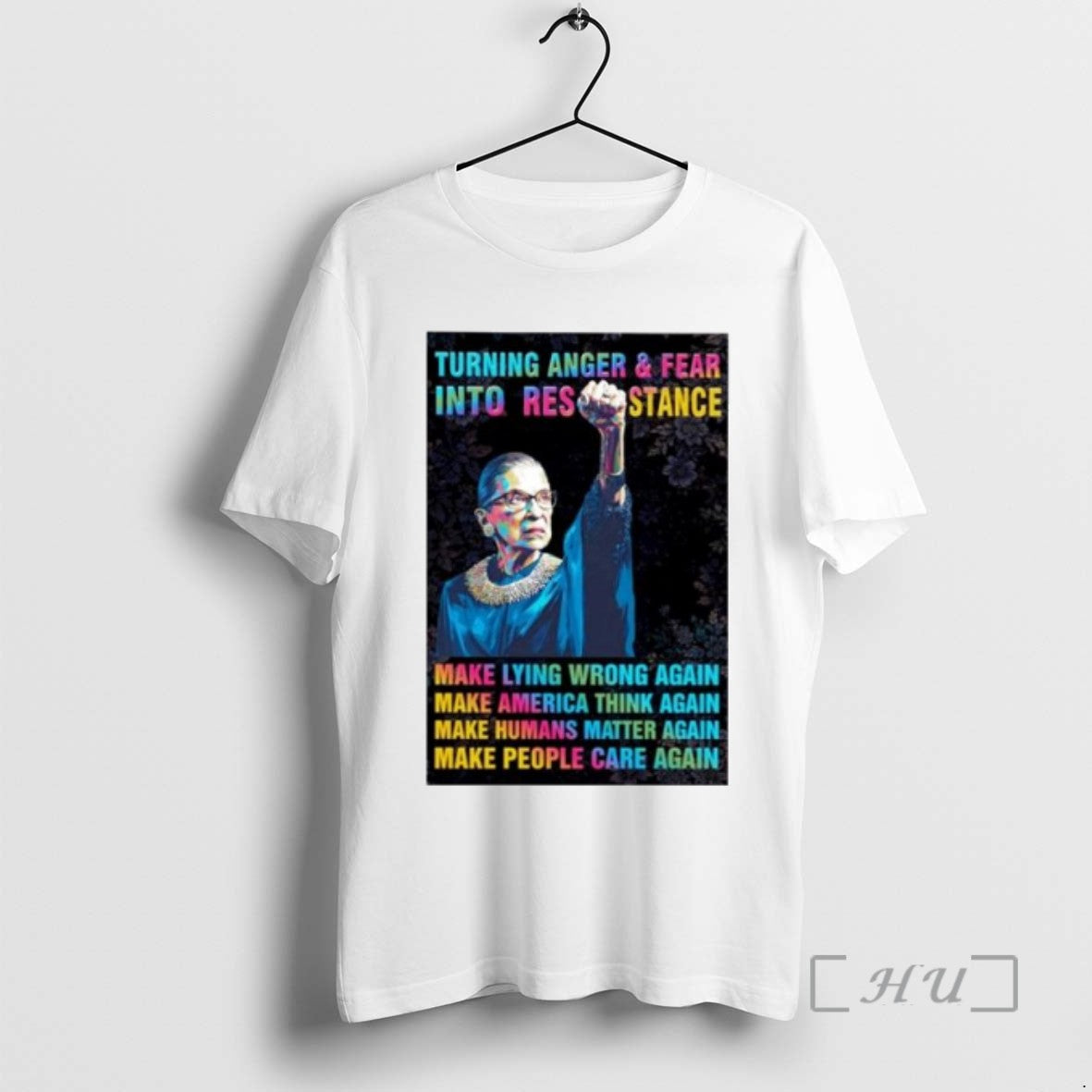 Officials Ruth Bader Ginsburg Turning Anger Fear Into Resistance Ornaments Tee Shirt Sweater