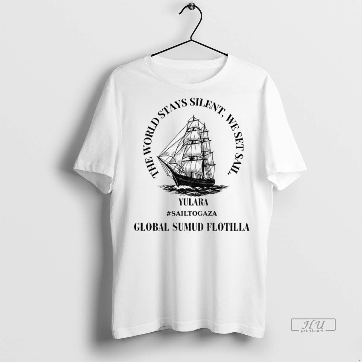 Officials Sailboat Global Palestinian Solidarity Protest Tee Shirt Sweater