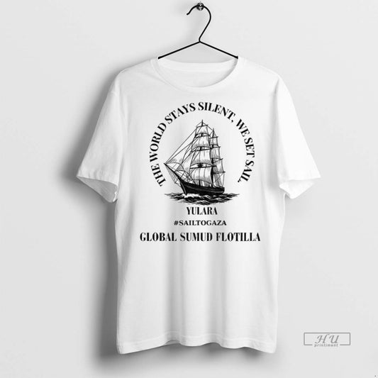Officials Sailboat Global Palestinian Solidarity Protest Tee Shirt Sweater