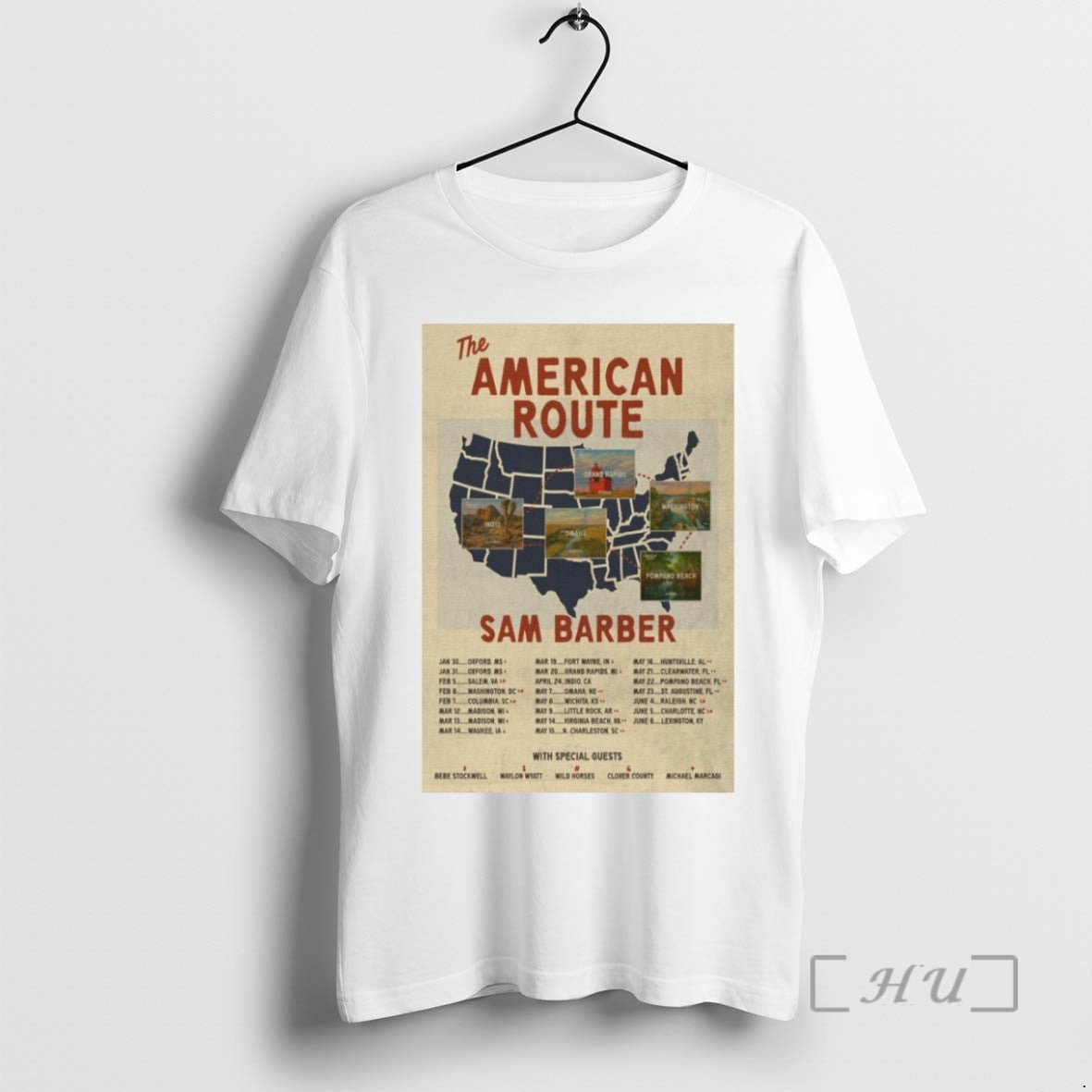 Officials Sam Barber The American Route Tour 2026 T Shirt Sweater