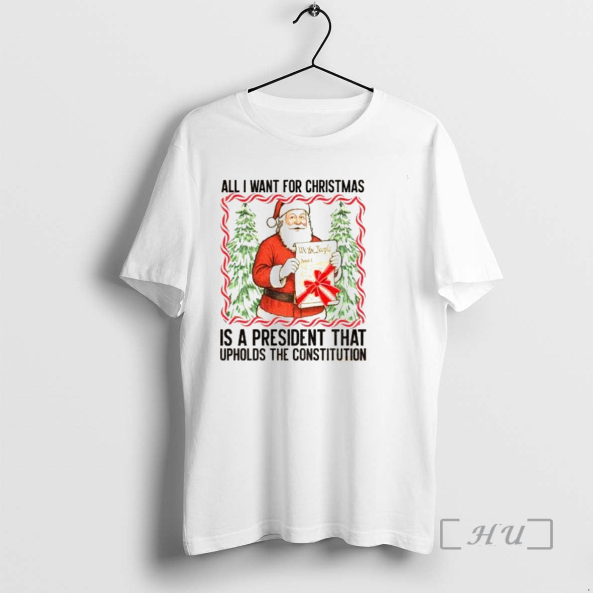 Officials Santa Claus All I Want President Upholds The Constitution Anti Trump Christmas Premium