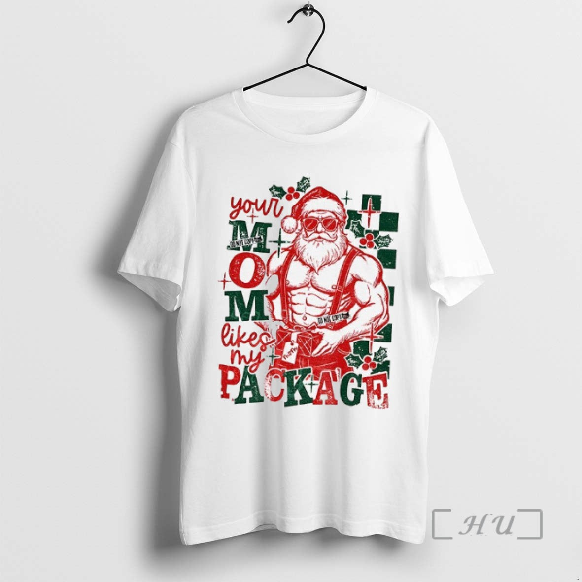 Officials Santa Claus Your Mom Likes My Package Funny Christmas Tee Shirt Sweater
