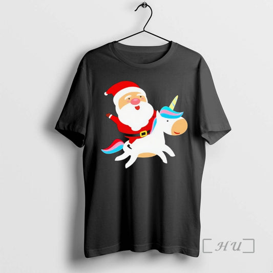 Officials Santa Claus On Unicorn Rainbow Sleigh Ride Christmas