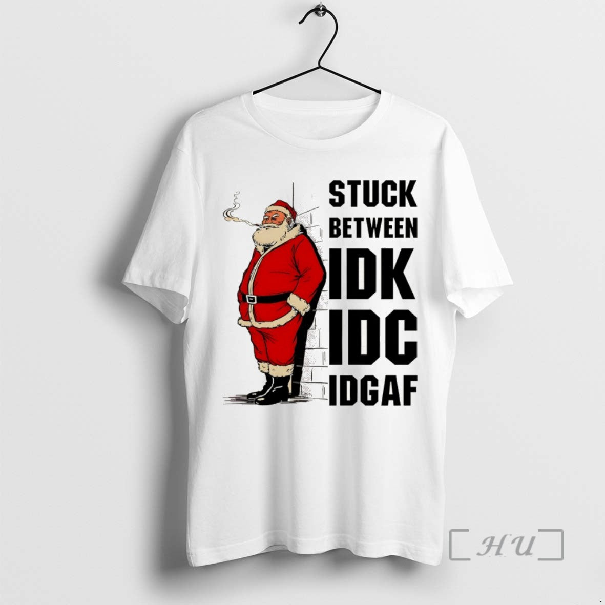 Officials Santa Claus Stuck Between Idk Idc Idgaf Christmas T Shirt Sweater