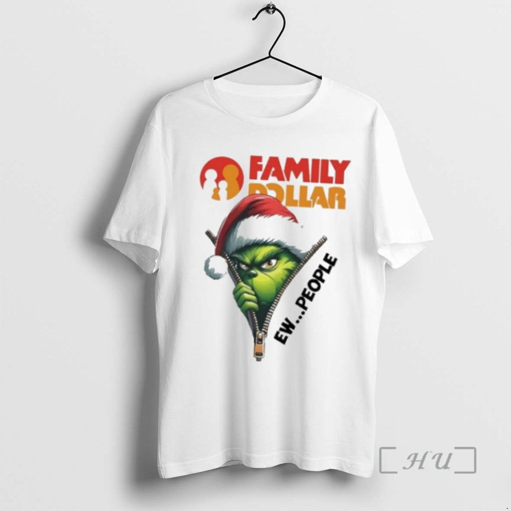 Officials Santa Grinch Family Dollar Logo Ew T Shirt Sweater