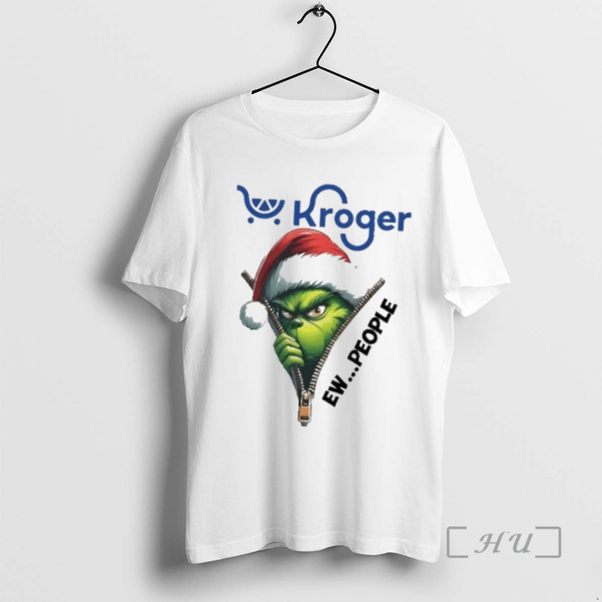 Officials Santa Grinch Kroger Logo Ew T Shirt Sweater