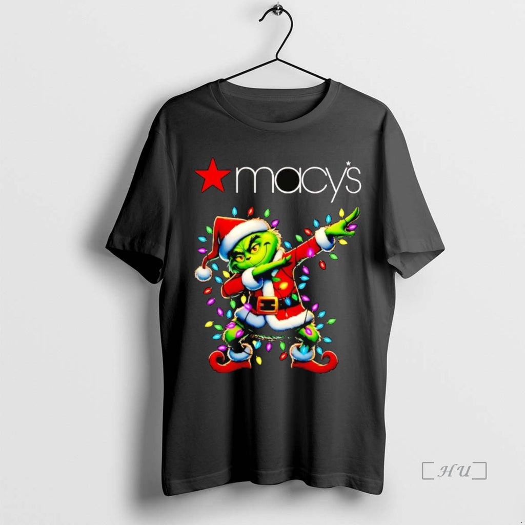 Officials Santa Grinch Dabbing Macys Christmas Light Premium T Shirt Sweater