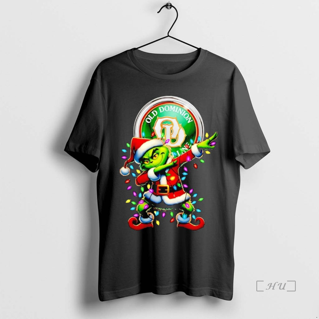 Officials Santa Grinch Dabbing Old Dominion Christmas Light Premium T Shirt Sweater