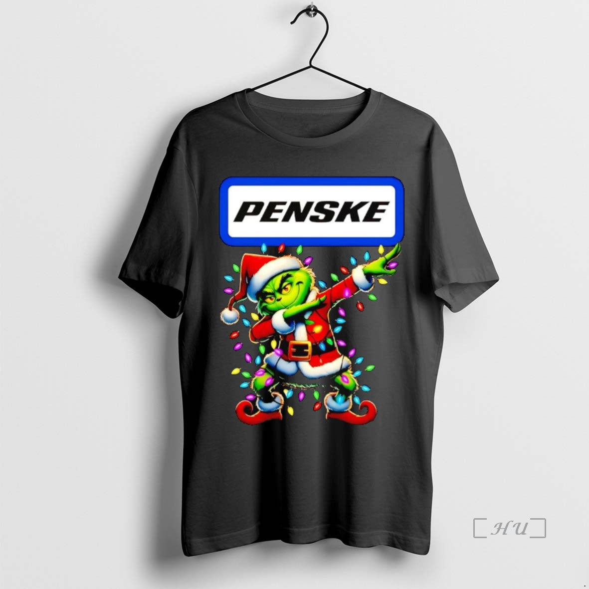 Officials Santa Grinch Dabbing Penske Christmas Light Premium T Shirt Sweater