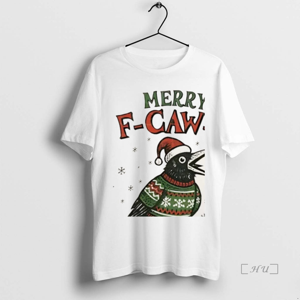 Officials Santa Raven Merry F Caw F Christmas Christmas Premium T Shirt Sweater