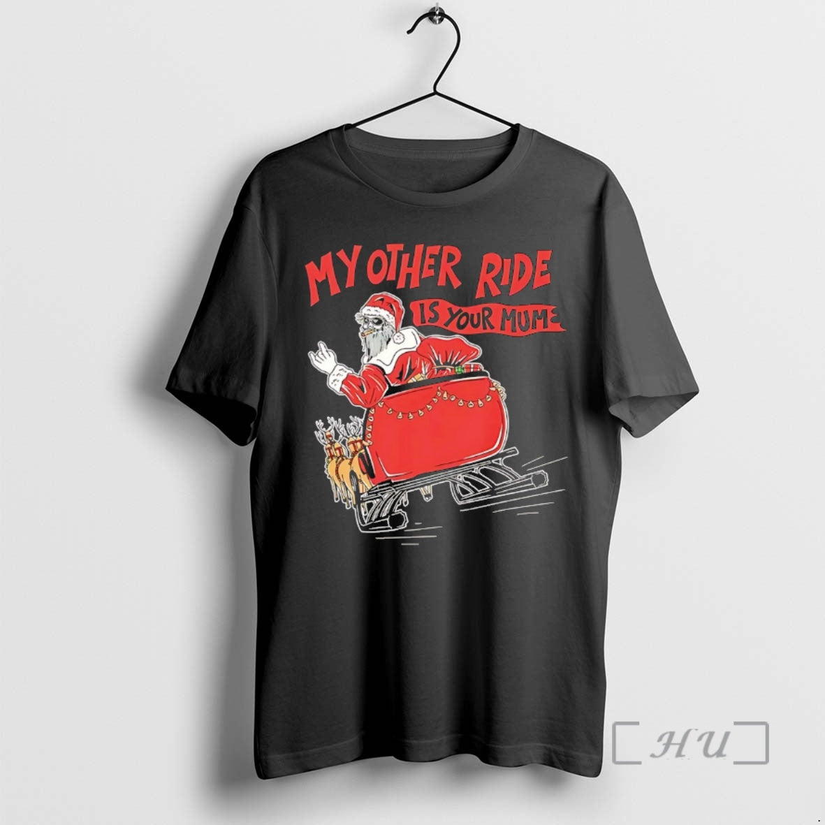 Officials Santa My Other Ride Is Your Mom Christmas Premium T Shirt Sweater