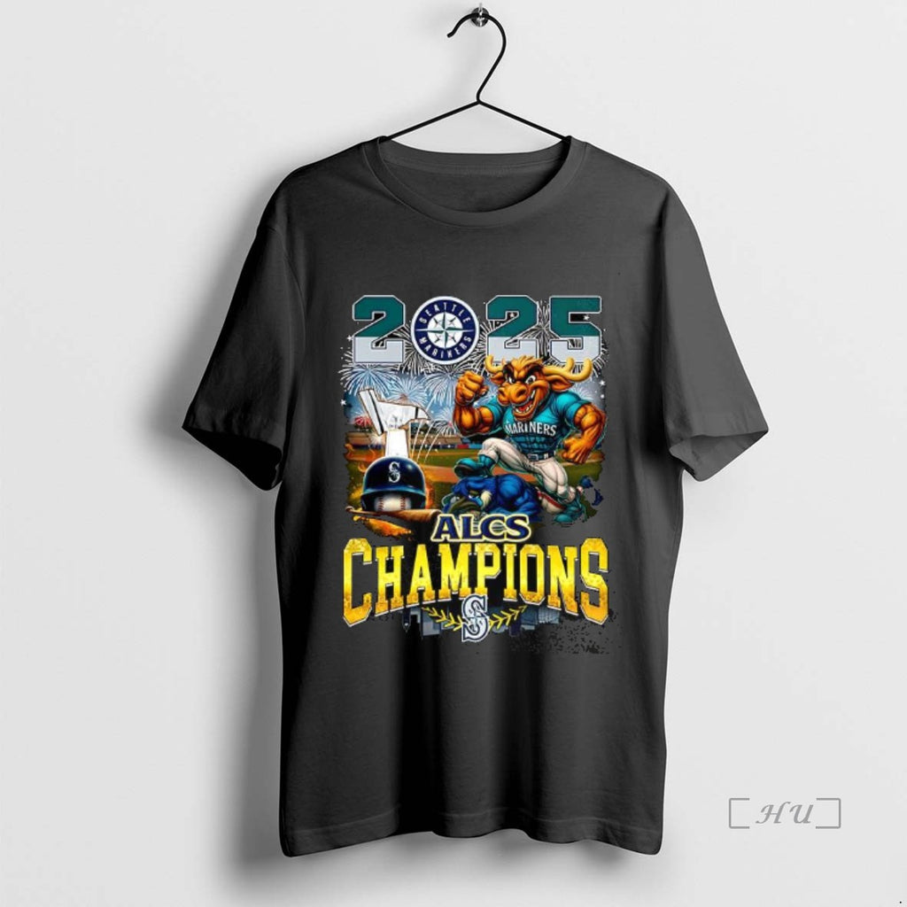 Officials Seattle Mariners Alcs Champions 2025 Mascot Premium T Shirt Sweater